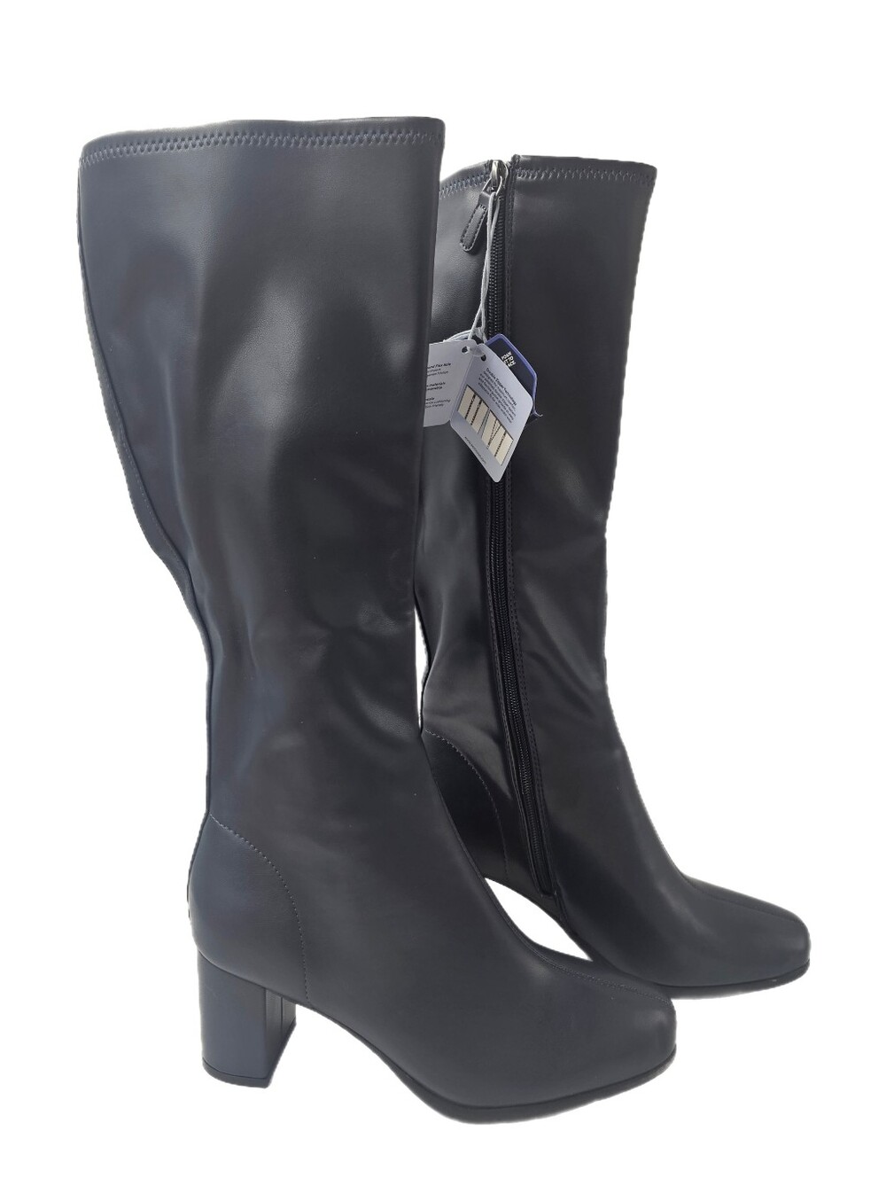 Aerosoles Micah Tall Leather Knee High Dress Boots Navy 7.5 NWOB Women's